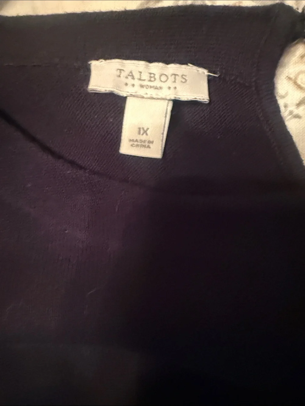 Talbots Black Crew Neck Short-Sleeve Sweater